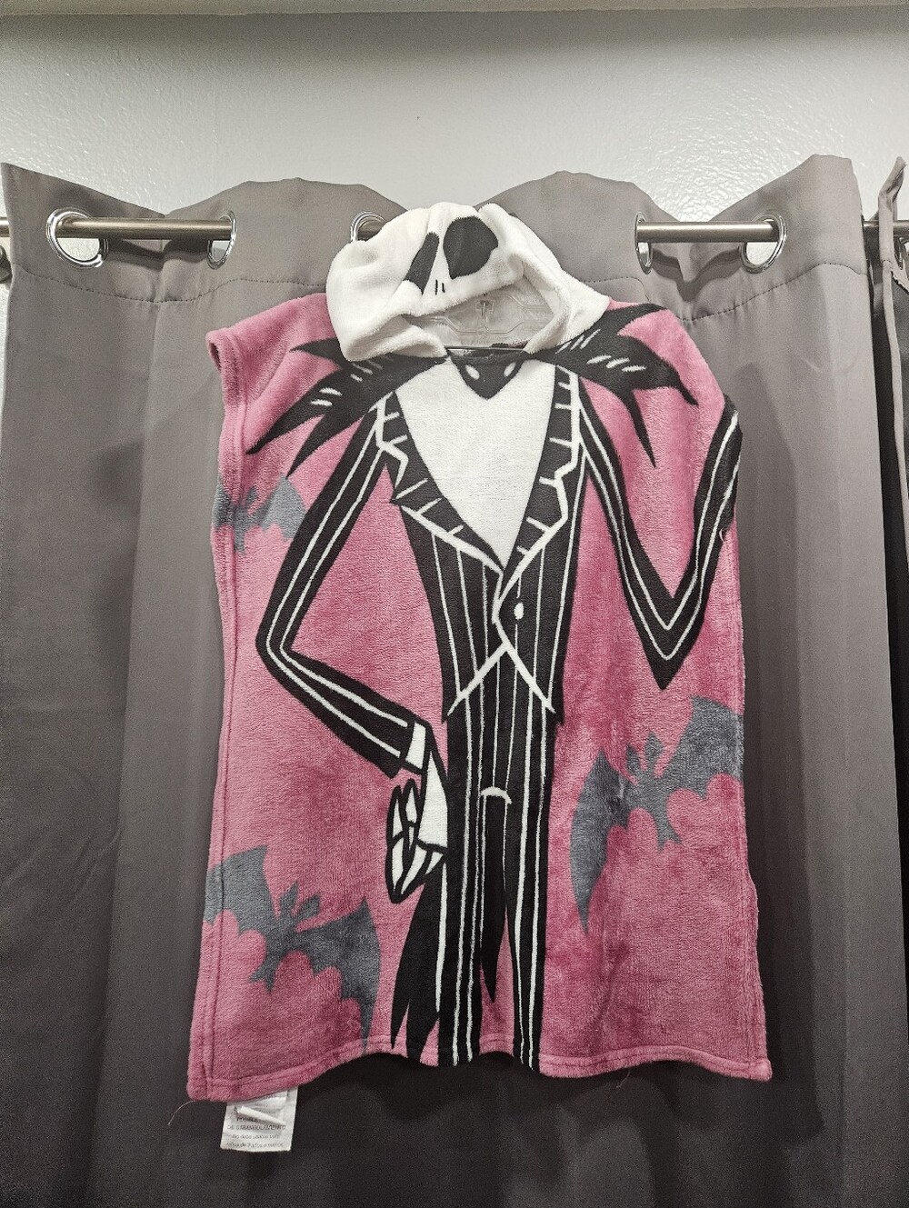 Disney Nightmare Before Christmas Poncho Blanket Jack Skeleton
